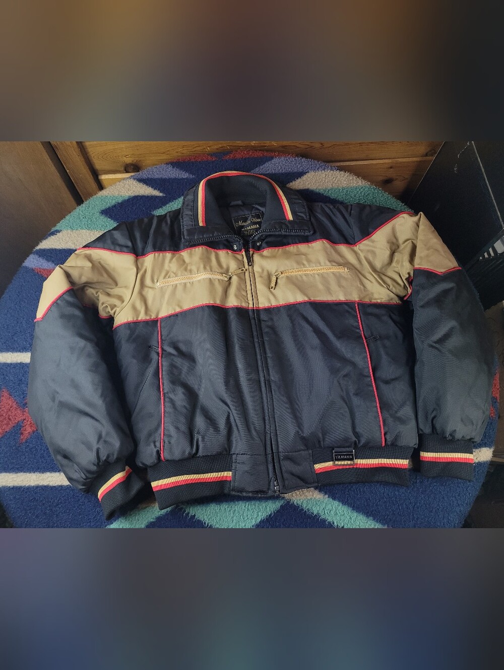 Vintage Yamaha Maxim Wear Jacket Womens Large Full Zip Quilted Nylon